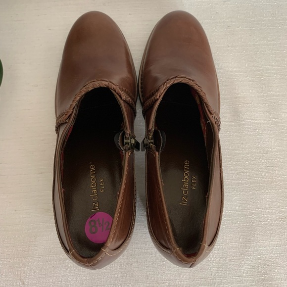 NWOT Liz Claiborne Mohave Brown Leather 
Flex Ankle Boot Woman’s 8.5M - Picture 10 of 14